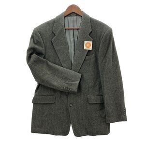 Ron Chereskin Blazer Green Men 41R Camelhair Tweed American Vintage Academia